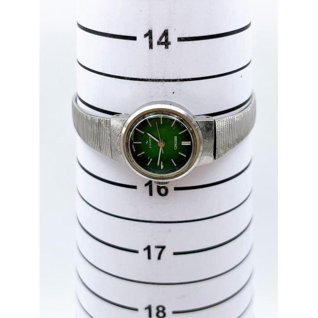 Used SEIKO Watch Working Condition 1104-0220 Green 21JEWELS