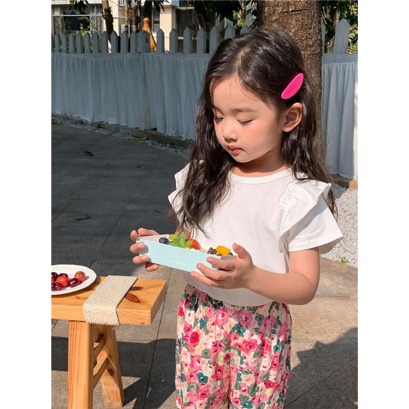 Girls' Casual Short-sleeved T-shirt - Spring/Autumn Children's Cute Top
