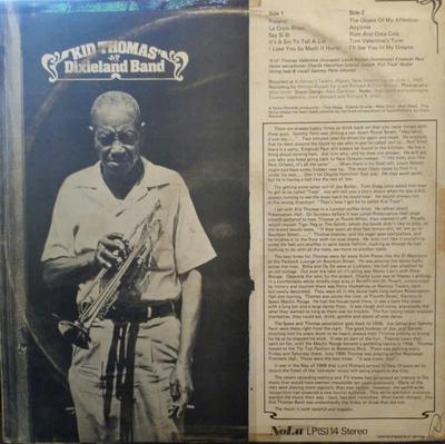 LP Record KID THOMAS' DIXIELAND BAND - Kid Thomas Dixieland Band LPS14 NOLA Records 1968 UK Jazz Used