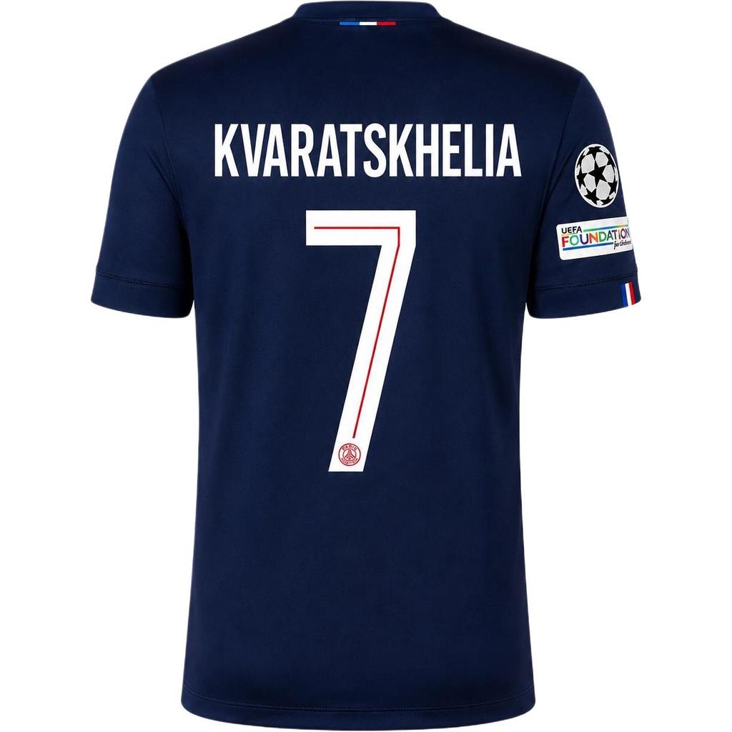 Nike Paris Saint-Germain 2025-2026 Season Home Fan Short Sleeve Football Shirt Men Tops Navy-Blue HJ4593-411