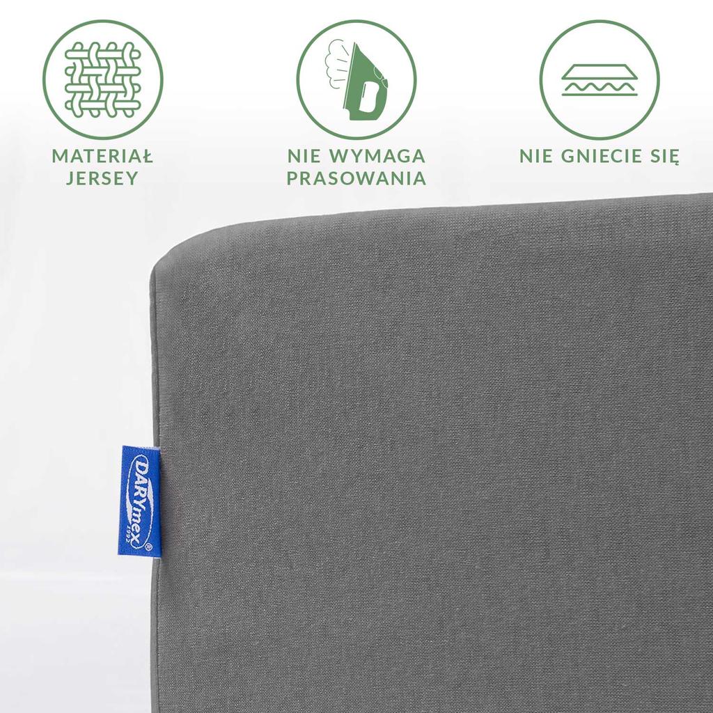 Fitted sheet 90x200 elastic JERSEY 100% COTTON color gray