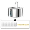 2.2L/74oz Cat Auto Drinking Water Dispenser Smart Dogs Fountain Pet  Feeder With Window Stainless Steel Water Bowl(No 5V 1A Plug