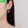 Women Earring Pendant 925 Silver Micro -Inlaid Zircon Full Diamond Creative A Pair Ear Studs Piercing Hoops Earrings Jewelry