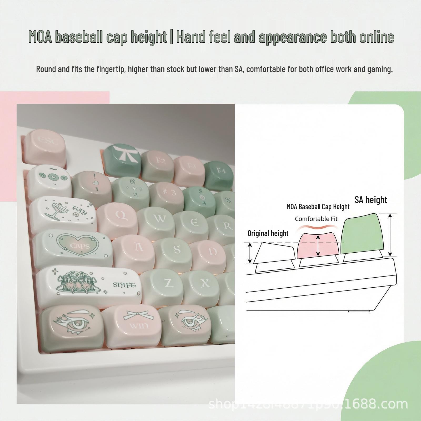 

MOA Glossy Light Green Butterfly Girl Custom Mechanical Keyboard Keycap
