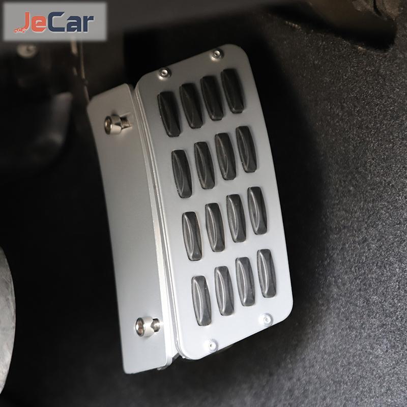 Metal Gas Foot Pedal Cover Kit Nonslip Brake Pedal Pad Cover For Jeep Wrangler JK JL JT 2007 UP Car