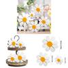 Wooden Daisy Ornaments With 3d Flower Craft For Vintage House Decor