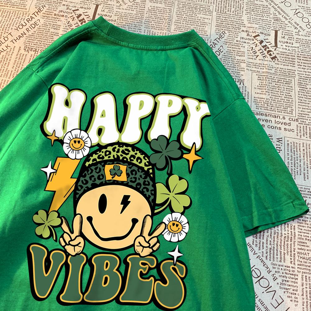 Happy Vibes Need To Maintain Daily Men T-Shirt Summer Crewneck Tee Clothes Summer Cotton Breathable T Shirt Crewneck Loose Tops