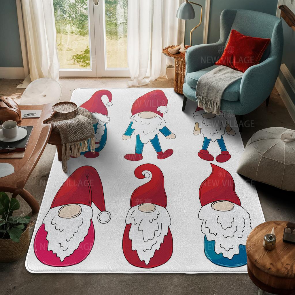 House Entrance Carpet Home Door Mat Living Room Bath Foot Bathroom Non-slip Water Absorption Rugs Bath Merry Christmas Winter