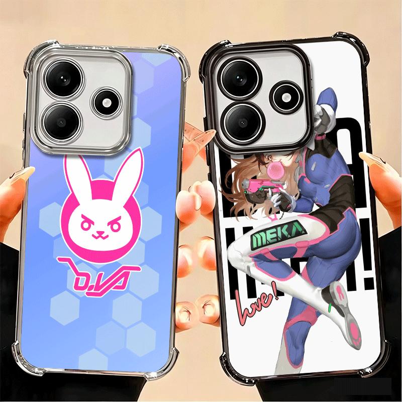 O-Overwatchs D-DVA Soft Phone Case For Xiaomi Poco X7 X8 Pro Max X6 X5 X3 F8 Ultra F7 M8 M7 M5S Redmi 15C 15A 15 14C 13C 12C 13