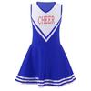 Kids Girls Cheerleading Costume School Performance Cosplay Party Clothing Sleeveless Letter Print Dress