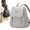 Women's Soft Leather Backpack: Multi-Zipper, Double Shoulder, Casual & Travel-Friendly, Simple Fashion for Spring & Summer.