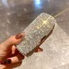 Bling Diamond Jewelry Storage Box Sparkling Rhinestone Ring Necklace Jewelry Boxs Portable Travel Earring Makeup Organization