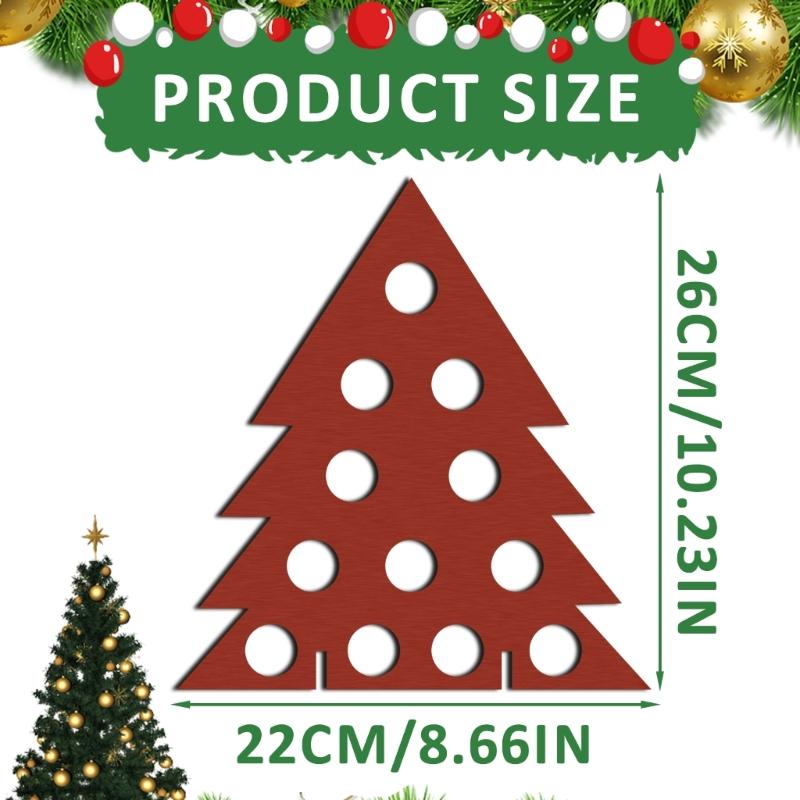 Durable Wood Wines Bottle Holder Elegant Wines Storage Rack with Christmas Countdown Designs for Party Enthusiasts