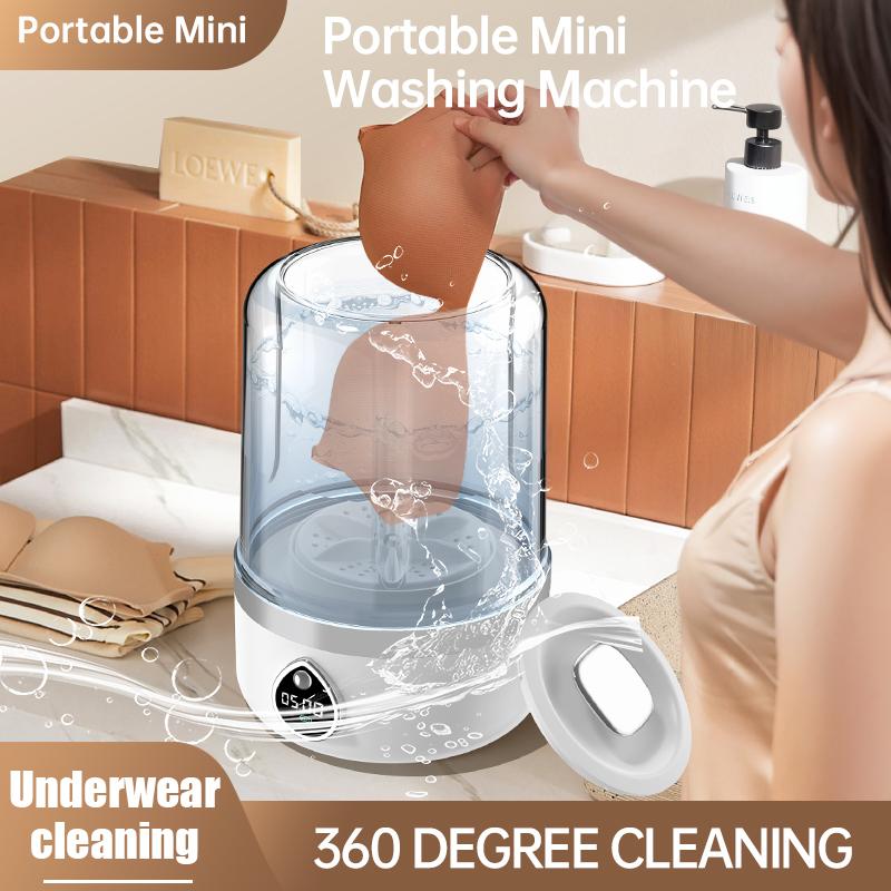 Portable Mini Washing Machine Underwear Washing Machine Blue Light Health Wash Rechargeable Compact Laundry Tool