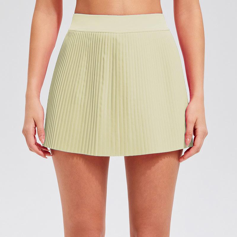 Organ Pleated Tennis Skirt for Women Fake Two-piece Anti-exposed Sports Fitness Badminton Skirt Golf Skirt Summer Suit