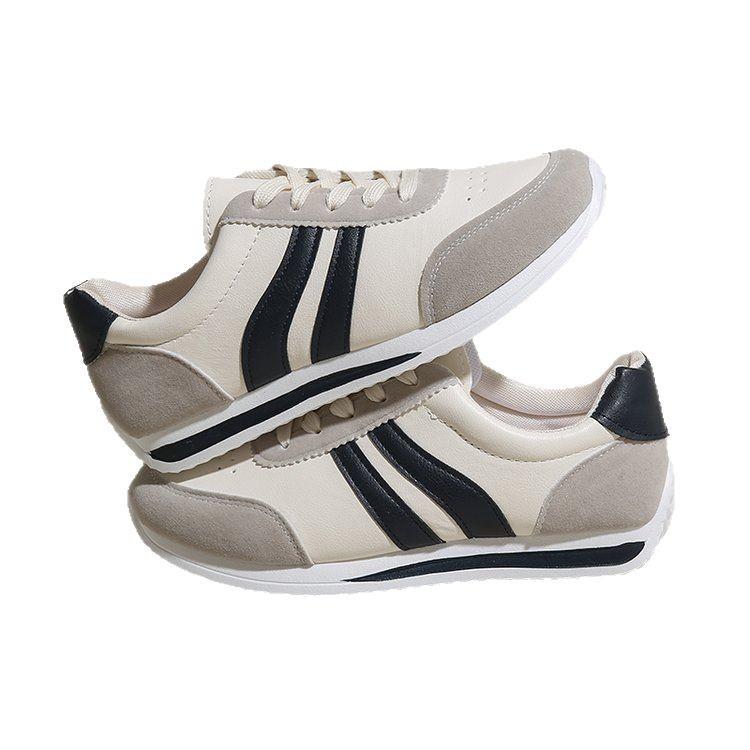 Plus-Size Casual Lace-Up Sneakers - Soft Sole, Versatile Spring & Summer Running Shoes
