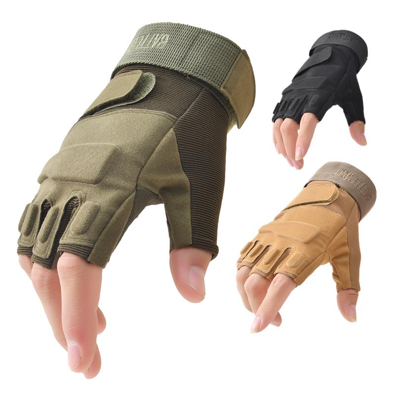 Neue Fingerlose Taktische Handschuhe Herren Damen Kinder Radfahren Halbfinger Fitnesshandschuhe Rutschfest Männlich Outdoor-Sport Taktische Handschuhe