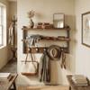 Decorative Display Shelf Wall-Mounted Floating Storage Shelf Entryway Key Holder  Entryway