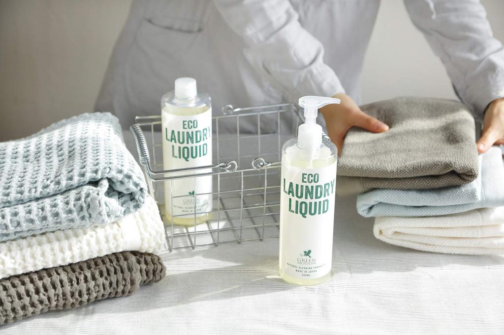 GREEN MOTION Eco Laundry Detergent Liquid Refill 500ml Japanese-Made