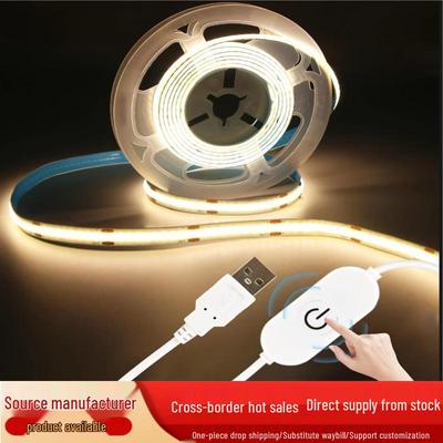 5V USB Waterproof COB LED Strip with Touch Dimming Switch for Cabinets