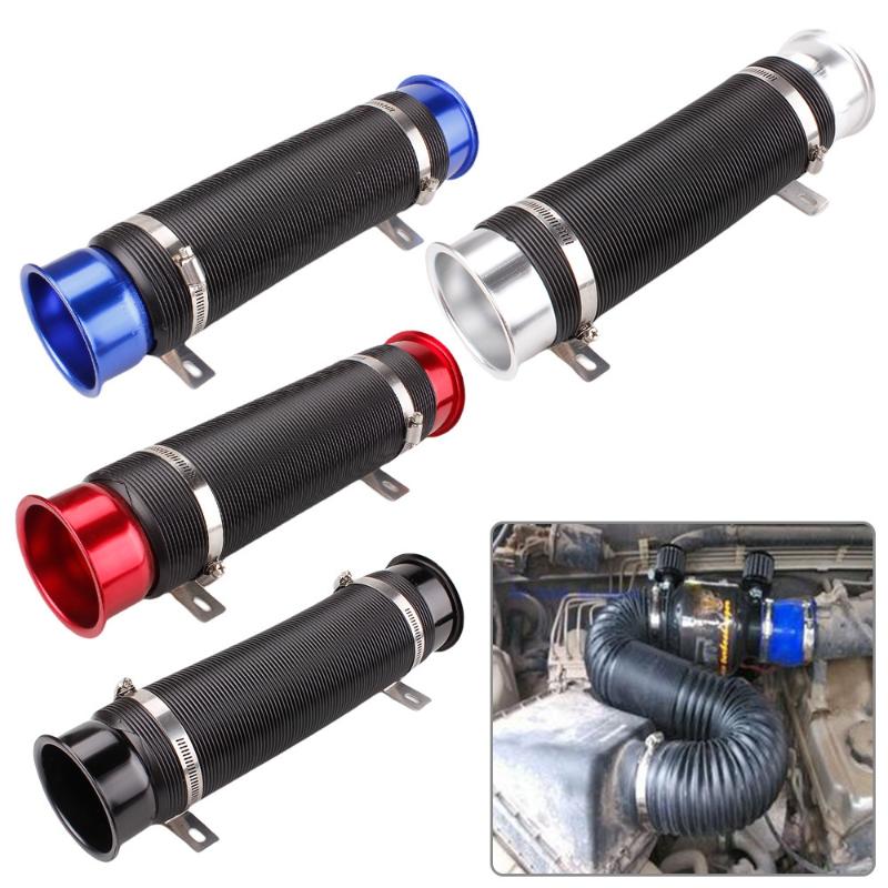Filtre à air pour voiture, Kit de capteur de conduit d'air froid, Réglable 33,5-109 cm, Tube télescopique de ventilation