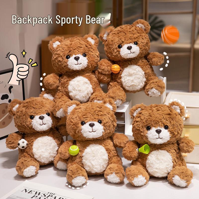 

Sporty Teddy Bear Plush Doll Gift for Partner 35cm (0.3kg)