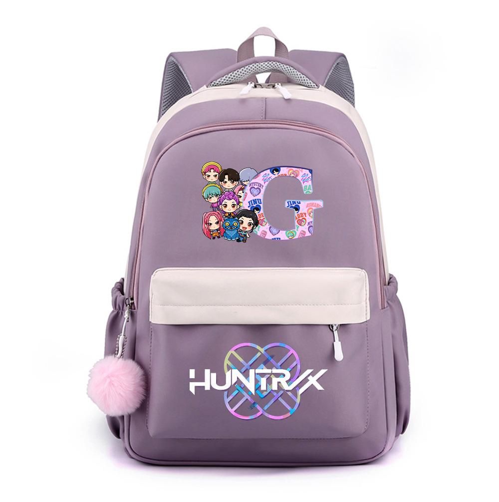 26 English Letter K-Pop Printed Backpack for Teenger Student Girl Boy Schoolbag Bookbag Kid Gift Women Large Capacity Waterproof Travel Bag Rucksak