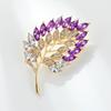 Diamonds Leaves Brooch Women's Elegant Corsage Accessories  Designer Brooch Pin Mini Bobby Pins Perfect Gift for Couples
