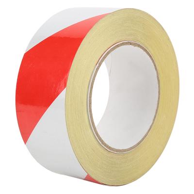 Rot Weiß Sicherheitsreflektierendes PVC-Band Warnaufkleber Markierungsklebebänder 50mm x 46m