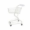 TwoTier Shopping Cart PU Wheels Metal Trolley Heavy Duty Convenience Store for