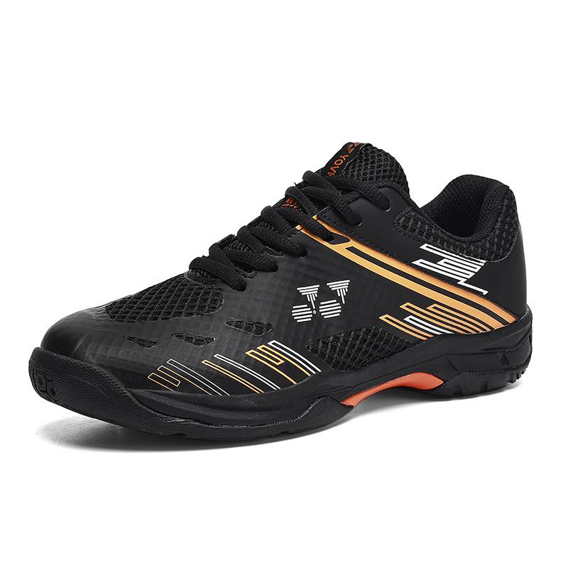 Men's Breathable Rotary Buckle Sports Shoes - Lightweight Casual Badminton and Tennis Trainers