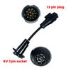 EgoTrailer Anhängerstecker Adapter 13-polige Anhängersteckdose auf 7-poligen Wohnmobil-Stecker Stecker Anhänger Boot LKW Anhänger Teile