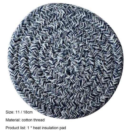 Anti-deformed Woven Tea Coaster Non-slip Cotton Line Table Coffee Woven Cup Pad Kitchen