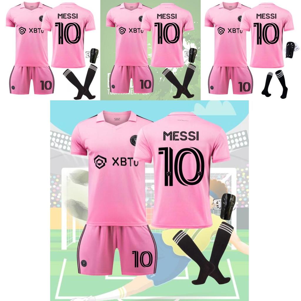 2324 Miami International Messi 10 Home Soccer Jersey Ultra-fine Fiber Material