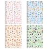 1pc A5 Cartoon Line Coil Notebook Hard Cover Kawaii Korean Stationery School Supplies for Students Back To School