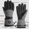 Gobygo 1Pair Heating Gloves Three Adjustable Settings Wind-Resistant Waterproof The Palm Is Anti-Slip Warm Ski Heating Gloves