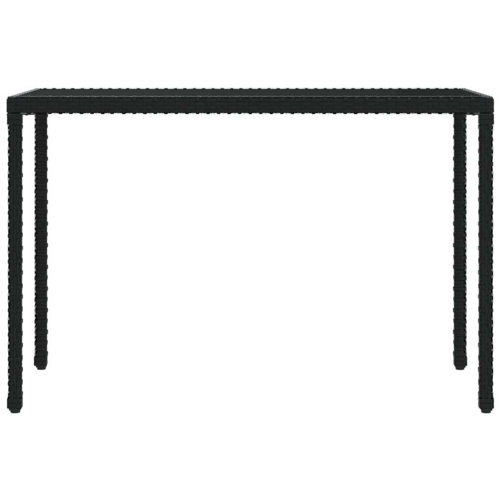 6 Piece Outdoor Dining Set with Cushions Black Poly Rattan
