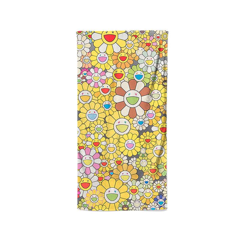 1pc T-Takashi Murakami Flower Microfiber Beach Towel Quick Dry Sand Free Soft Absorbent Pool Gym Sports Towel
