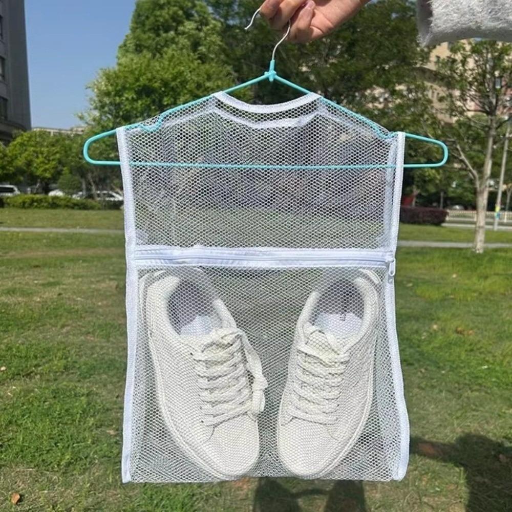 Durable Fabric Drying Net Bag Reusable Laundry Bag Sneaker Wash Bag  For Shoes Clothing Airing