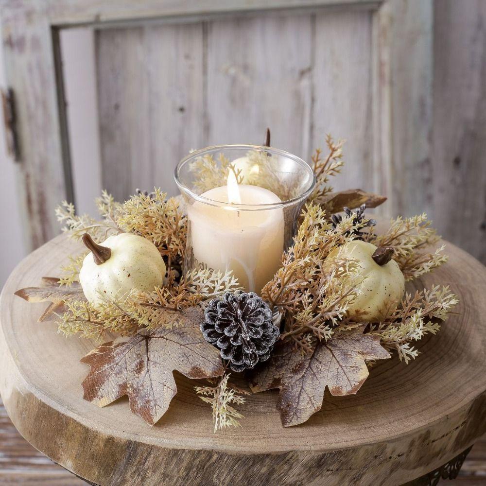 

Exquisite Candle Wreath Romantic Wreath Ring Aromatherapy Candlestick Bedroom