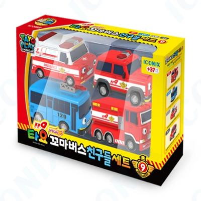 Tayo Little Bus Friends Special V.9 Mini Car 4 Pcs Toy Set Emergency Team