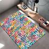 Colorful Graffiti Love Pattern suitable as a non-slip mat for the living room or bedroom sofa