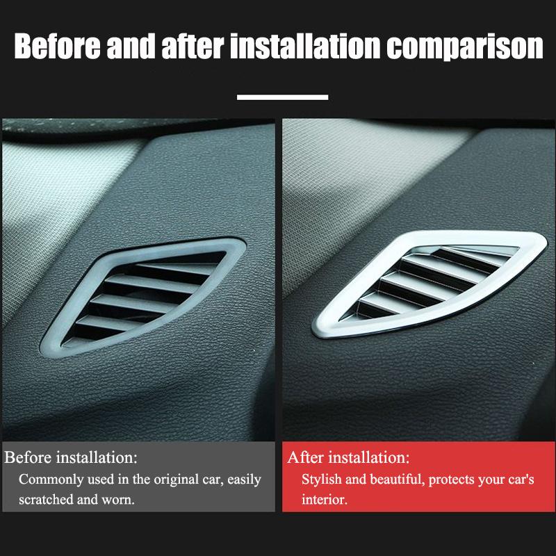 Car Dashboard Air Outlet Frame Cover For BMW X1 F48 2016~2022 Air Conditioner Vent Outlet Cover Trim Auto Sticker Accessories