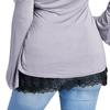 Women's Tiered Sheer Lace Trim Extender Half Plus Size Skirt
