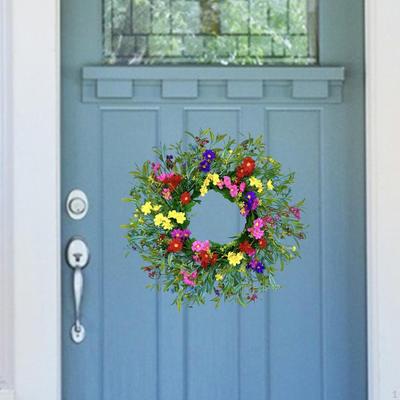 Artificial Flower Wreath Front Door Garland Decorative Spring and Summer Wedding Decor for