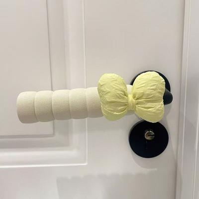 Bowknot Anti-Collision Door Handle Cover Doorknob Protective Cover Anti-Static Doorknob Guard Handle Decoration
