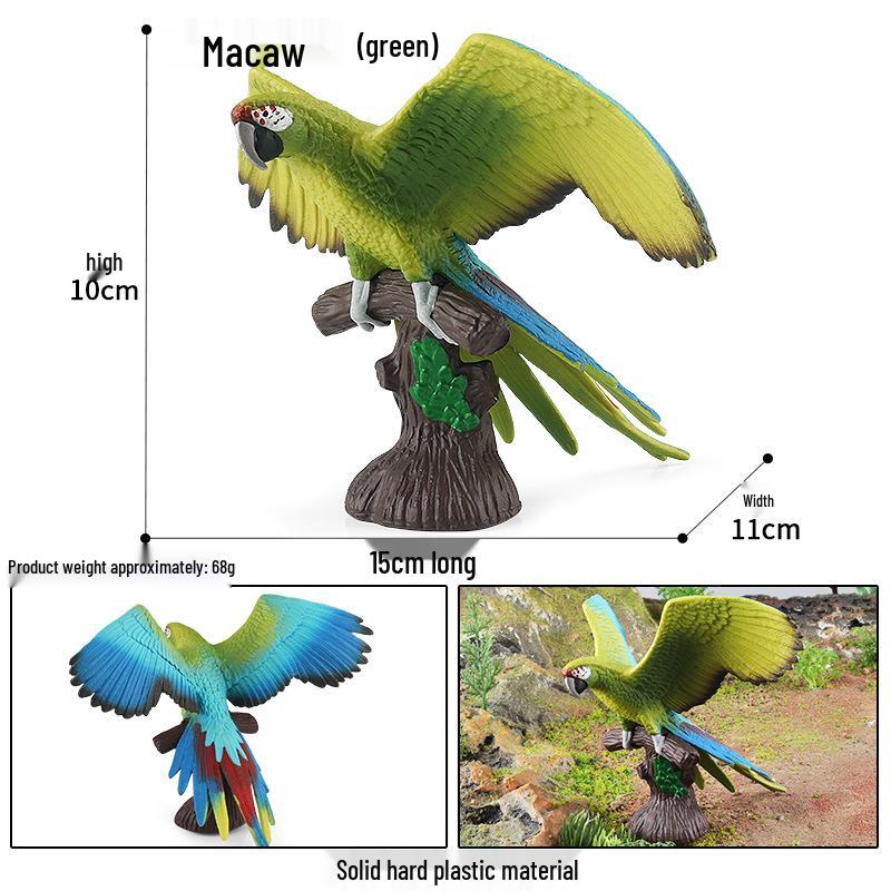 Children's Animal Simulation Toy Set: Eagle, Falcon, Secretary Bird, Owl Figurines