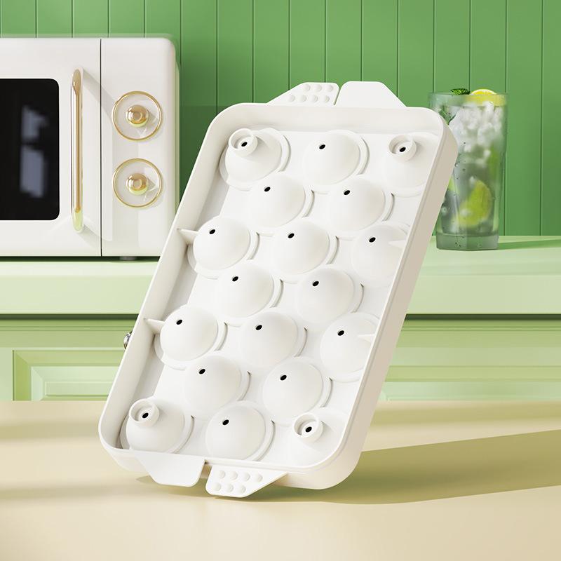 6/18 Holes Round Ice Cube Mold with Lid Whiskey Ice Cubes,Circle Ice Cube Tray Large Ice Ball Maker Mold for Cocktails