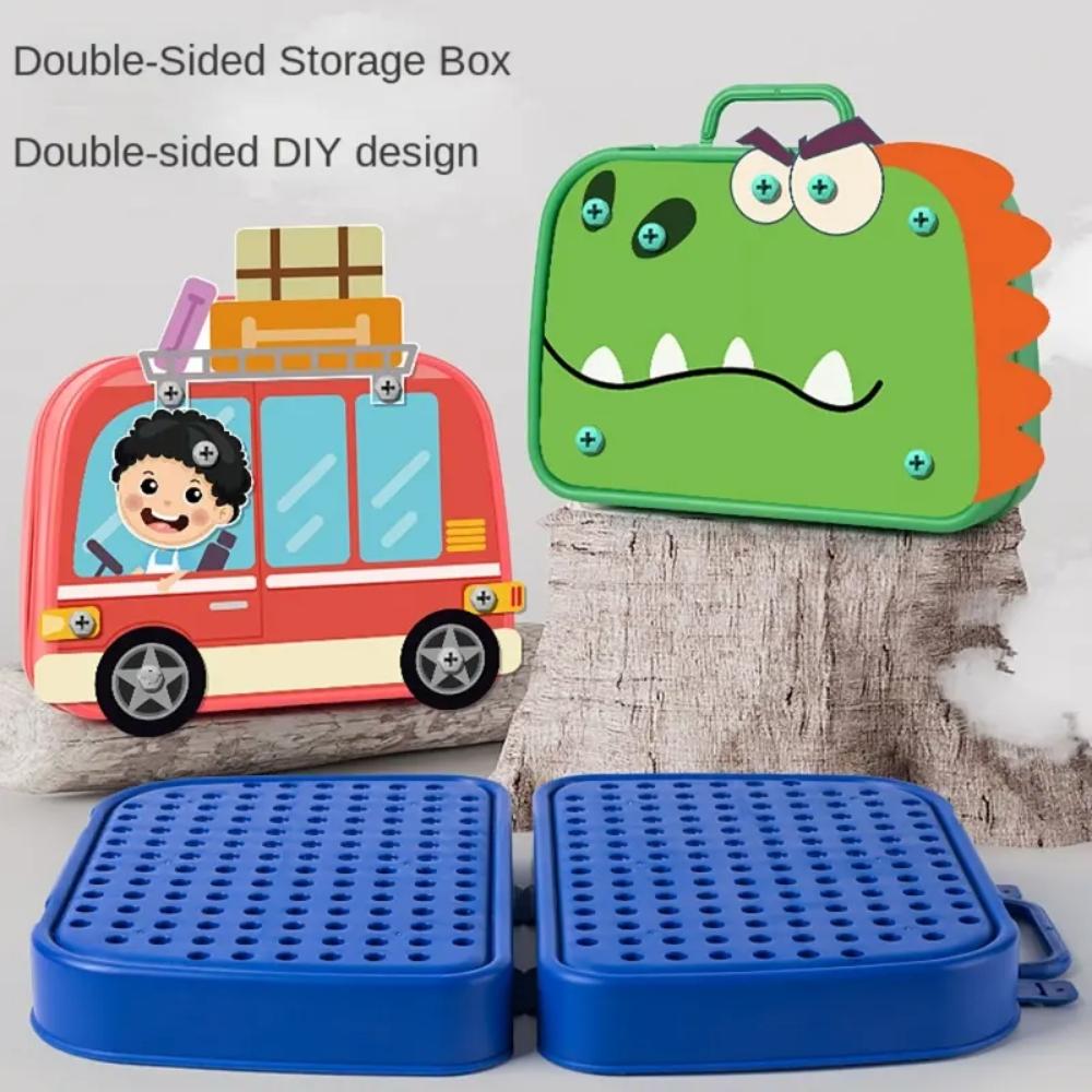 DIY STEM Construction Tool Set Electric Drill Screw Nut 3D Puzzle Creative Pretend Play Engineering Toys for 3-8 Ages Boys&Girls