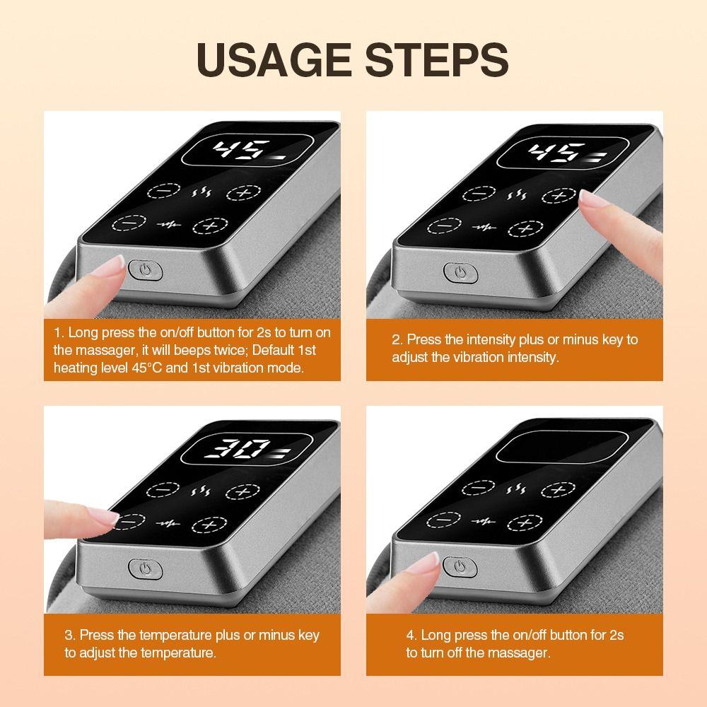 Multifunction Heat Knee Massage Brace Rechargeable Knee Joint Massager  Improve Bood Circulation